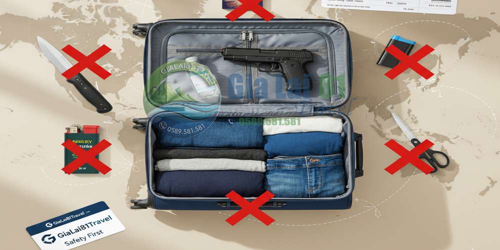vật dụng cấm khi đi máy bay