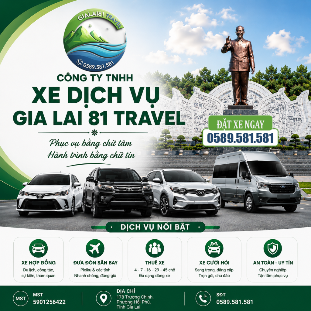 XE DỊCH VỤ GIA LAI 81 TRAVEL